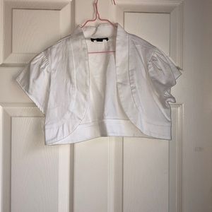 White shawl with sleeves